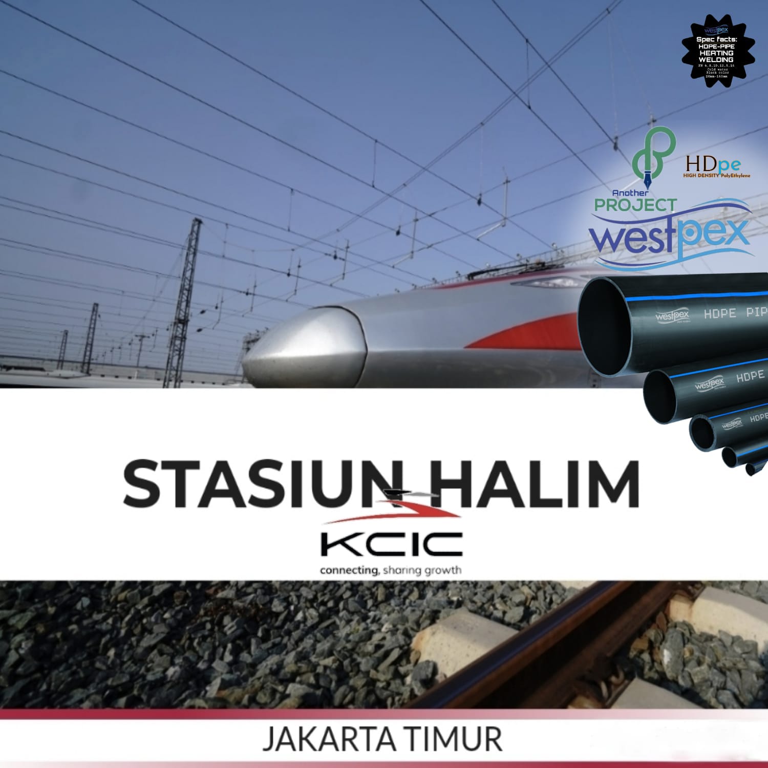 ini adalah gedung STASIUN HALIM KCIC salah satu bangunan memakai Produk PIPA HDPE asli WESTPEX