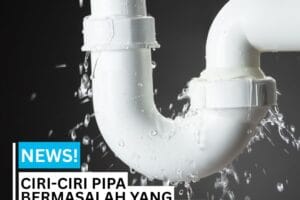 Gambar tentang pipa yang bocor mengeluarkan rembesan air