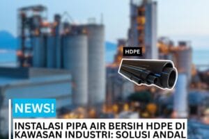 Instalasi Pipa HDPE untuk saluran air industri dari westpex