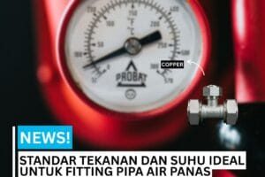 Pengukur tekanan air untuk pipa air panas