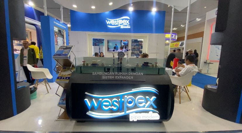 Booth westpex di acara IWWEF 2025 menuju swasembada air di indonesia