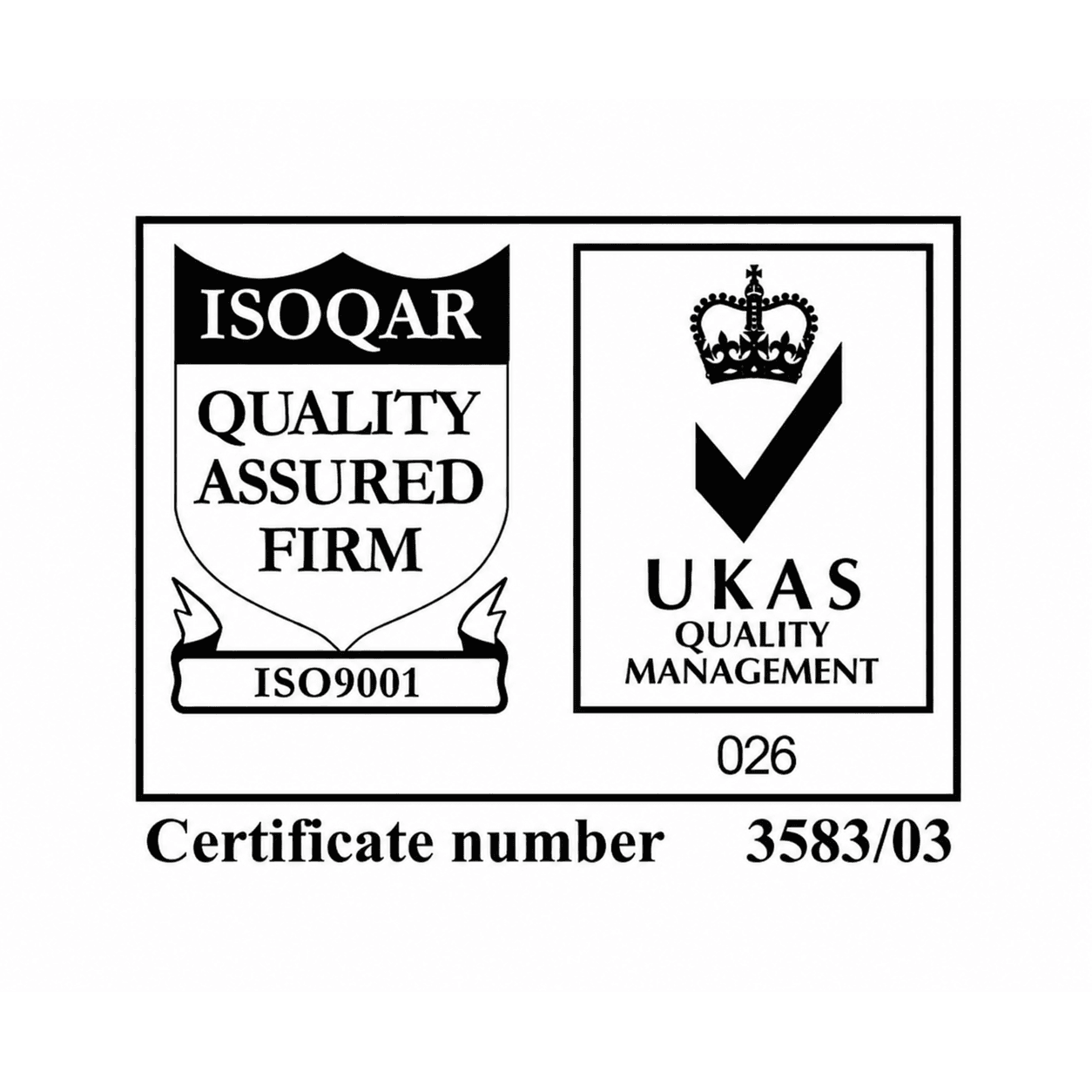 ISOQAR UKAS Quality Assured Firm